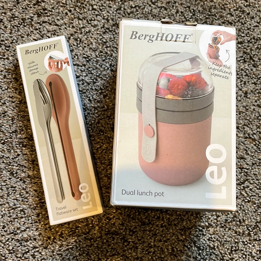 NEW IN BOX Travel Flatware Set and Dual Lunch Pot
